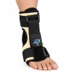 Back view of NeoFit ankle brace with adjustable hook-and-loop straps